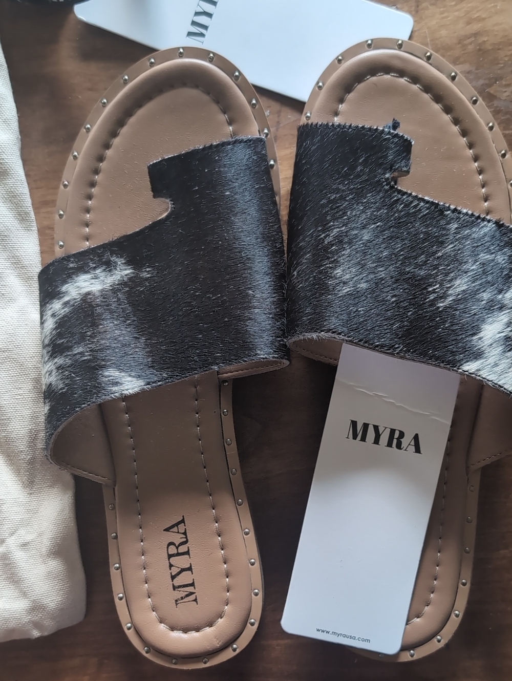 NWT Myra Cowhide Sandals Women's